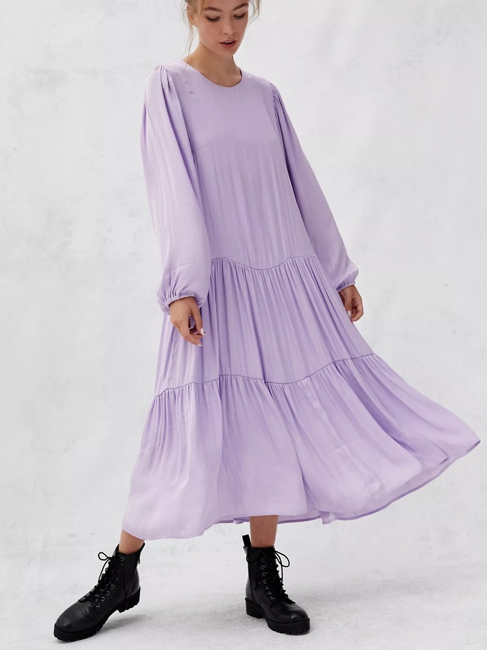 Anthropologie | Dolan Left Coast Katrina Tiered Maxi Dress Size Small Lilac